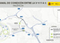 Transportes estrena el nuevo ramal de conexión entre la V-11 y la A-3 en Manises