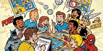 Torrent une dados y viñetas: Taller gratuito de juegos de mesa de temática cómic para jóvenes