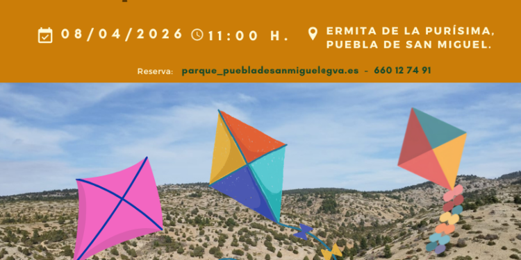 El Parque Natural de la Puebla de San Miguel invita a las familias a empinar las cometas
