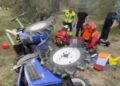 Rescate crítico en Beniardá: un agricultor de 52 años es salvado tras volcar su tractor