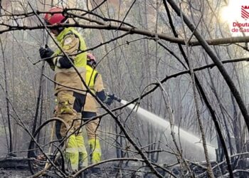 Los Bomberos de la Diputació de Castelló extinguieron un incendio en Benassal tras otra jornada marcada por el viento