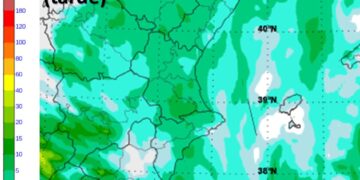 Alerta meteorológica en la Comunidad Valenciana: lluvias generalizadas y rachas de viento de hasta 80 km/h este domingo