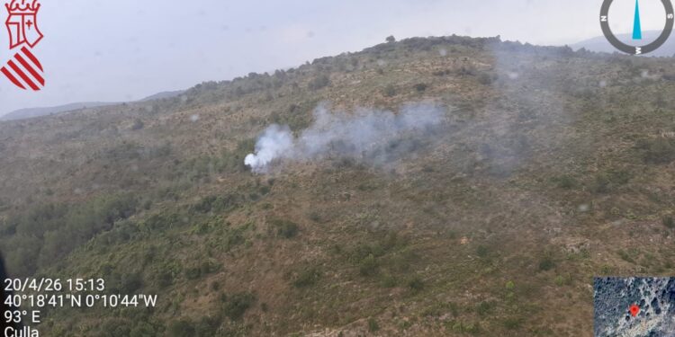 Rayos y Tormentas provocan dos Incendios Forestales en el interior de Castellón