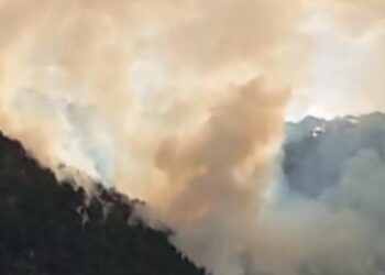 Máxima alerta en l’Alacantí: Un incendio forestal en Tibi moviliza un amplio despliegue de medios aéreos y terrestres