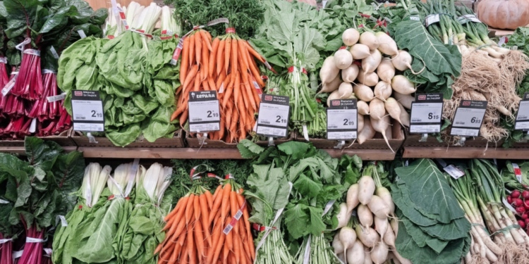 Seccion frutas y verduras de Carrefour
