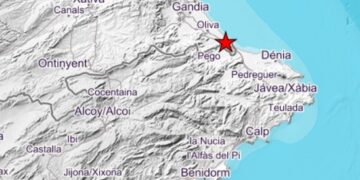 Terremoto registrado en Oliva de 2.6 grados esta noche