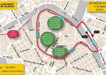 Valencia prepara cortes de tráfico y desvíos por la 70ª Volta a Peu este domingo 14 Valencia prepara cortes de tráfico y desvíos por la 70ª Volta a Peu este domingo