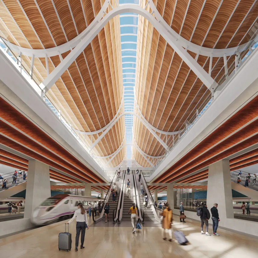 Así será la futura Estación Central de Valencia: una terminal subterránea con un gran corredor verde sobre las vías 2 Asi sera la futura Estacion Central de Valencia una terminal subterranea gigante con corredor verde hasta el centro 3