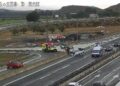 Aparatoso vuelco en la A-31 en Sax provoca retenciones de tráfico y moviliza a Emergencias