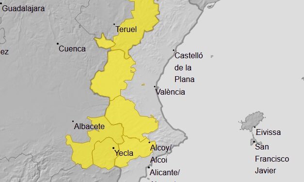 Aviso Amarillo por Tormentas y Lluvias Fuertes en la Comunitat Valenciana 1 Aviso Amarillo por Tormentas y Lluvias Fuertes en la Comunitat Valenciana
