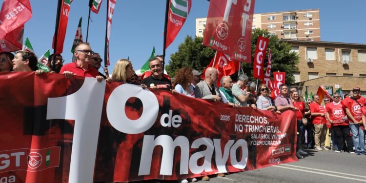 CCOO y UGT trasladan a Málaga la manifestación central del 1 de Mayo para exigir vivienda asequible y subidas salariales