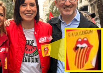 Nueva batalla política por la lengua en la Comunitat Valenciana: el PPCV carga contra Diana Morant por una pegatina en favor del catalán
