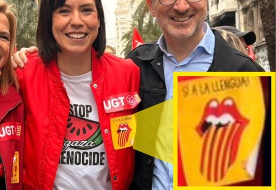 Nueva batalla política por la lengua en la Comunitat Valenciana: el PPCV carga contra Diana Morant por una pegatina en favor del catalán