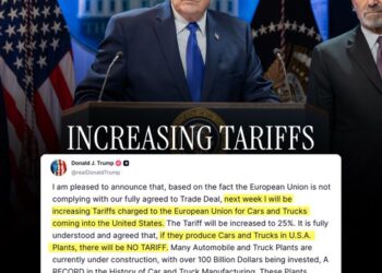 Donald Trump declara la "guerra del motor" a Europa: Trump elevará los aranceles al 25%