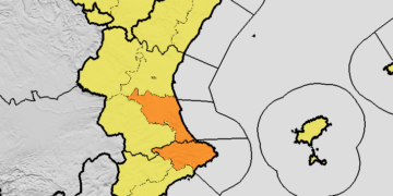 Este jueves toda la Comunitat Valenciana en alerta por lluvias y tormentas