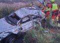 Un herido atrapado en un grave accidente de tráfico en la A-3 a la altura de Caudete de las Fuentes