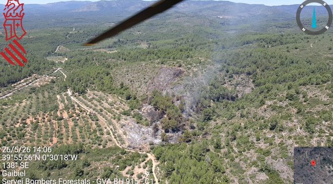 Un incendio forestal en Gaibiel moviliza un amplio dispositivo de emergencias por tierra y aire 1 Un incendio forestal en Gaibiel moviliza un amplio dispositivo de emergencias por tierra y aire