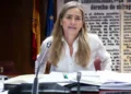 La ministra Sara Aagesen durante su intervencion en la comision de investigacion del Senat