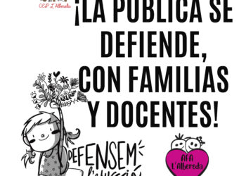 Las familias del CEIP l’Albereda apoyarán públicamente la huelga educativa del 11 de mayo