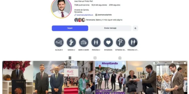 El alcalde de Gandía denuncia un presunto ataque de bots en Instagram