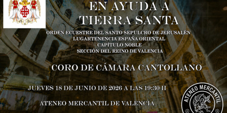 Valencia se vuelca con Tierra Santa en un gran concierto benéfico del Coro de Cámara Cantollano