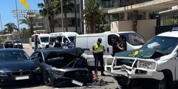 Dos detenidos tras una peligrosa persecución policial en Orihuela
