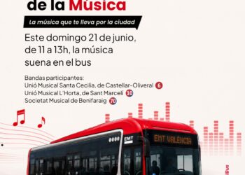 Valéncia se llena de música en directo a bordo de sus autobuses para celebrar el Día Internacional de la Música