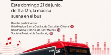 Valéncia se llena de música en directo a bordo de sus autobuses para celebrar el Día Internacional de la Música