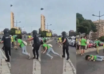 Un juzgado investiga la agresión de un policía a una docente jubilada durante una protesta educativa en Valencia