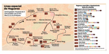 Alicante estrena un autobús gratuito para recorrer las Hogueras más espectaculares sin caminar kilómetros