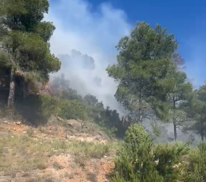 Evolución favorable del incendio de Serra: los equipos trabajan para evitar rebrotes en la Calderona