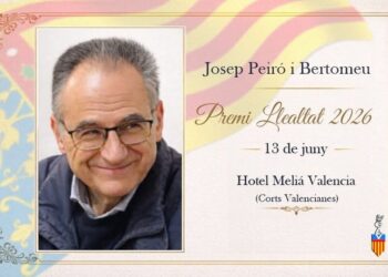 Josep Peiró i Bertomeu, premi Llealtat 2026 del grup d'Acció Valencianista