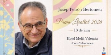 Josep Peiró i Bertomeu, premi Llealtat 2026 del grup d'Acció Valencianista