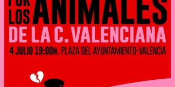 Concentración por la defensa de los animales del refugio de animales del Ajuntament de Valéncia