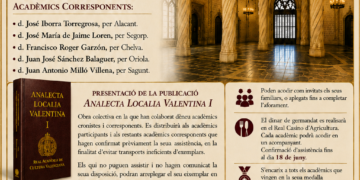 La Real Acadèmia de Cultura Valenciana reunirá a sus cronistas en La Llonja de la Seda
