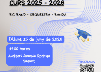 El Conservatorio Joaquín Rodrigo de Sagunto despide el curso con un gran concierto sinfónico y de jazz 14 El Conservatorio Joaquín Rodrigo de Sagunto despide el curso con un gran concierto sinfónico y de jazz