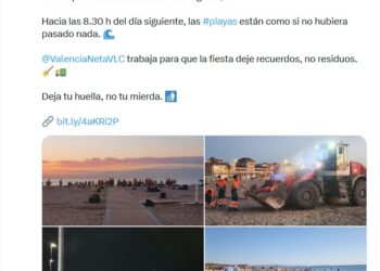 El Ajuntament de Valéncia de Catalá pide a los ciudadanos que no dejen "su mierda" en las playas la noche de San Juan 14 El Ajuntament de Valéncia de Catlá pide a los ciudadanos que no dejen "su mierda" en las playas la noche de San Juan