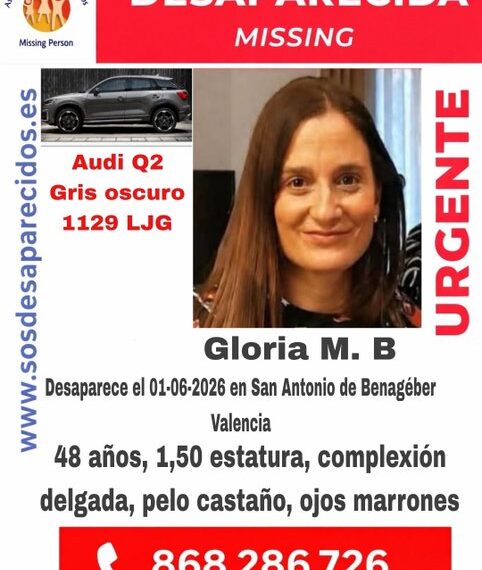 Buscan de manera urgente a Gloria M. B., desaparecida en San Antonio de Benagéber con su vehículo