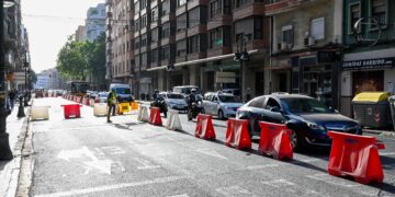 Diversas obras cortan las principales avenidas y vías del centro de Valencia