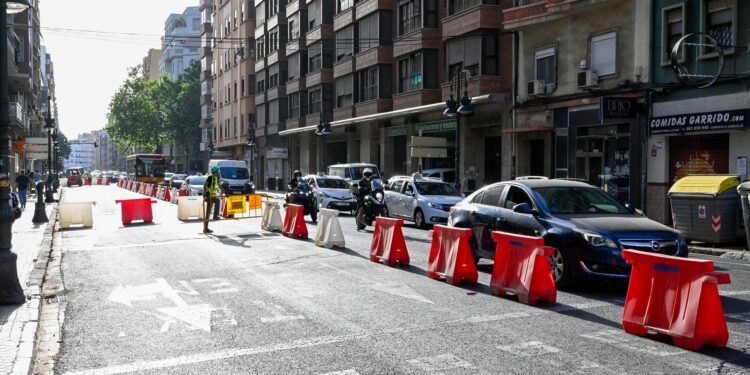 Diversas obras cortan las principales avenidas y vías del centro de Valencia 1 Diversas obras cortan las principales avenidas y vías del centro de Valencia