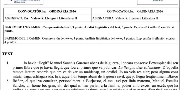 Lo Rat Penat exigix responsabilitats a la Consellera d'Educació per la marginació sistemàtica d'autors valencians en les PAU