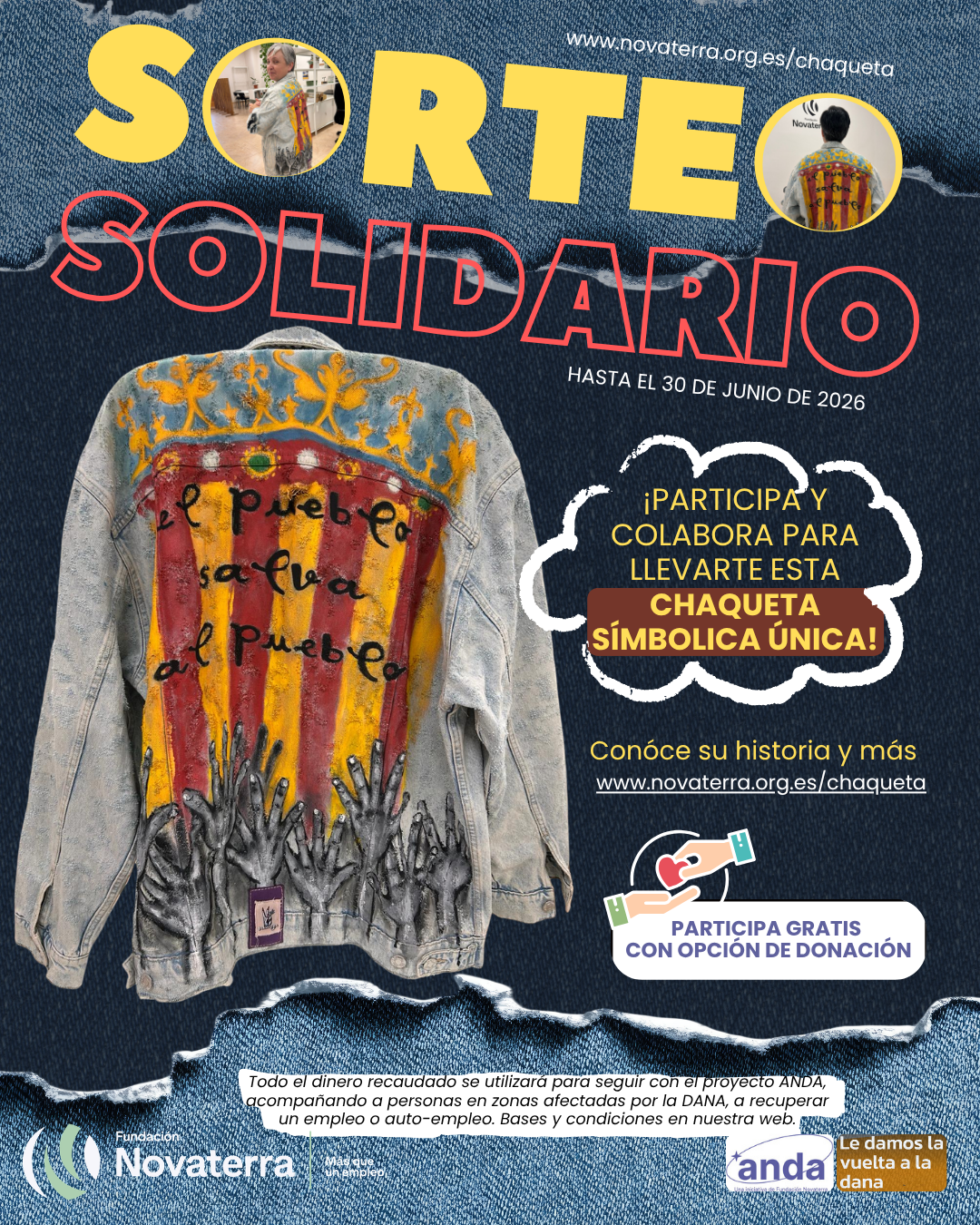 El Proyecto ANDA cumple 18 meses de reconstrucción sociolaboral tras la #DANA e inicia una nueva fase comunitaria 3 Post IG Chaqueta Sorteo Solidario