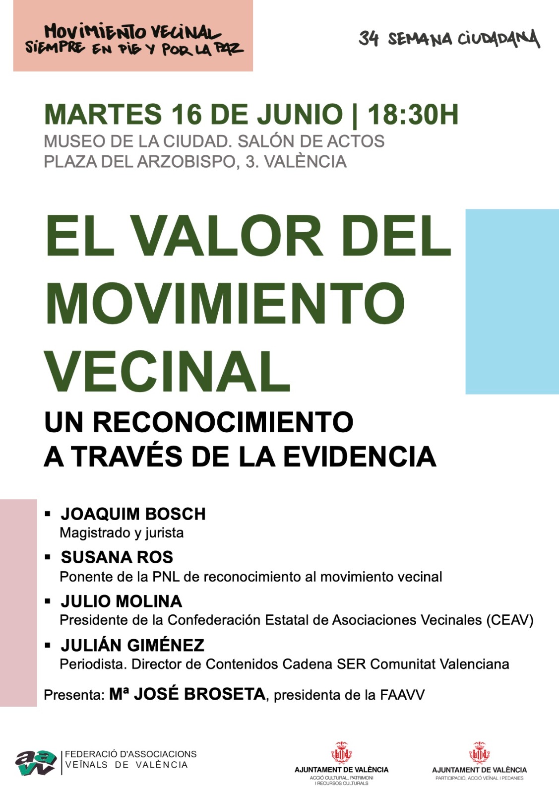 La Federació de AA.VV. de Valéncia inaugura su 34º Semana Ciudadana reivindicando el papel de las AA.VV. 5 WhatsApp Image 2026 06 16 at 09.31.55