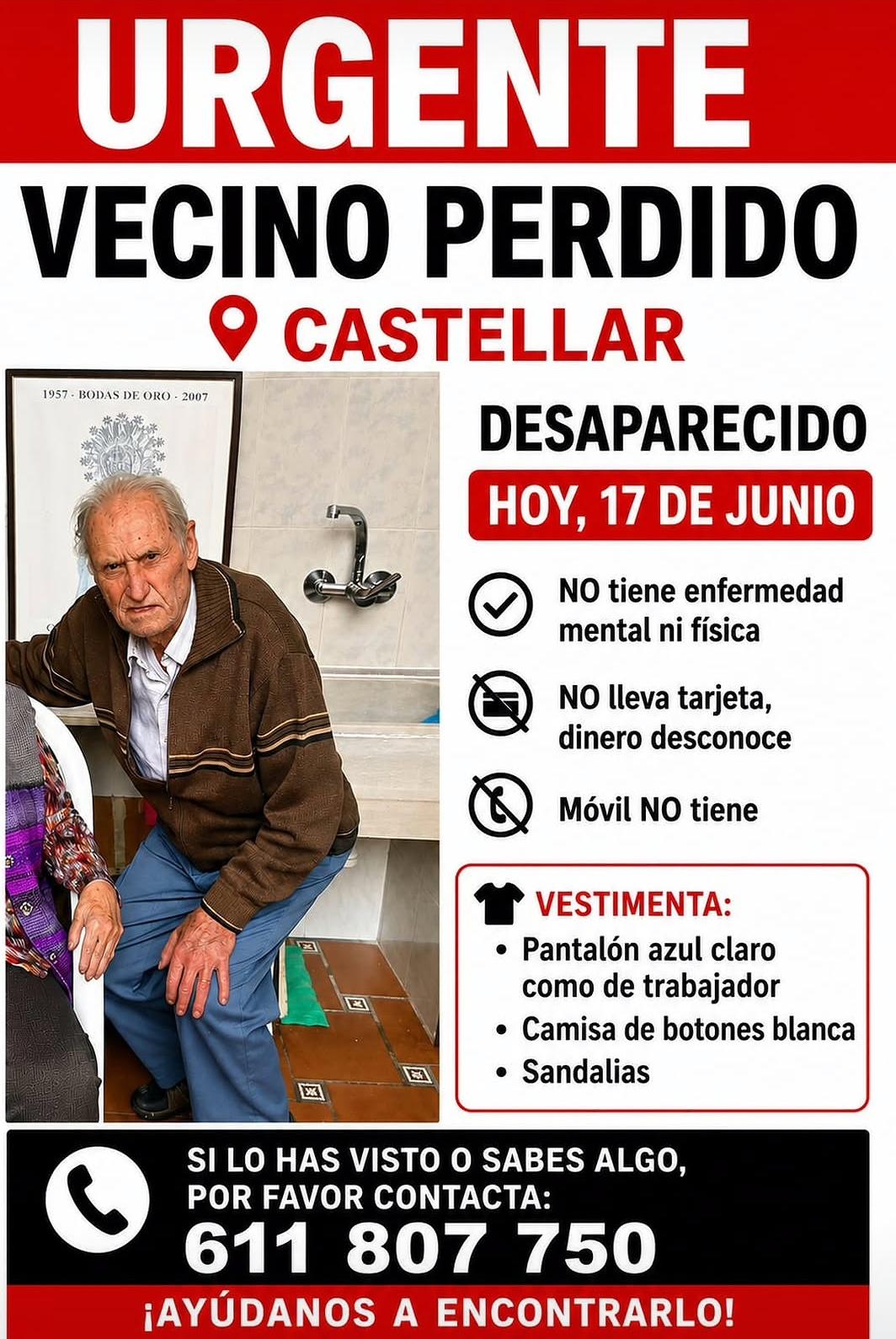 Máxima alerta en Castellar-Oliveral por la desaparición de Vicente, un vecino de 90 años 2 WhatsApp Image 2026 06 17 at 22.51.11 1