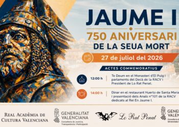 La RACV i Lo Rat Penat commemoraran en Santa Maria d'El Puig el 750 aniversari de la mort del Rei En Jaume I
