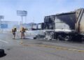 Un incendio en un camión de residuos obliga a intervenir de urgencia a los bomberos en la A-3 a la altura de Chirivella 10 Un incendio en un camión de residuos obliga a intervenir de urgencia a los bomberos en la A-3 a la altura de Chirivella