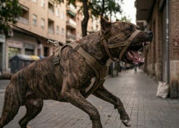 perro acatando