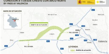 Transportes licita por 6,4 millones el proyecto para enlazar la A-3 en Cheste y la A-7 por el norte