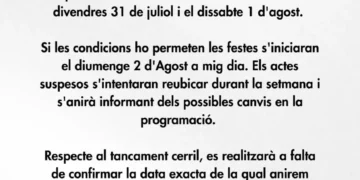 La Vall d’Uixó suspende los primeros actos de las fiestas patronales por el incendio de la Sierra de Espadán