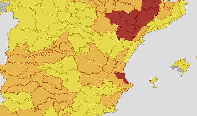 .Alerta roja en la Comunitat Valenciana: los termómetros rozarán los 44ºC en el día más crítico de la ola de calor
